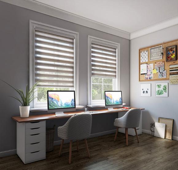day and night Made to measure Blinds in Edinburgh home office