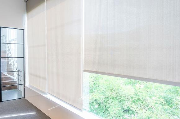 Made to measure roller Blinds in Edinburgh office hall 